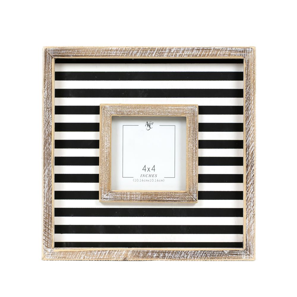 10x10 Wood Photo Frame - Stripes Collection