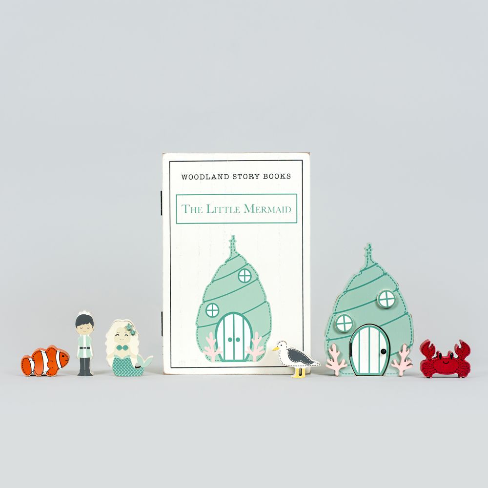 Dwella Decor Mermaid Woodland Storybook Set