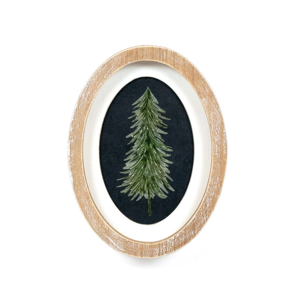 Holiday Flora & Fauna Multicolor Wood Frame Sign