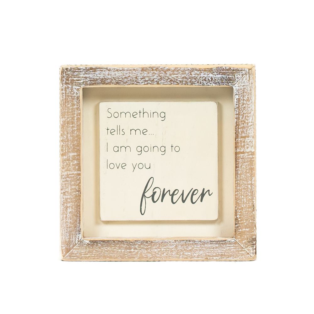 Forever Wood Frame Sign - White & Grey