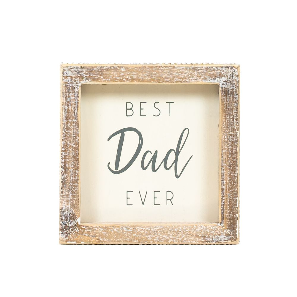 5x5 Dad Wood Frame Sign - Best Dad Ever
