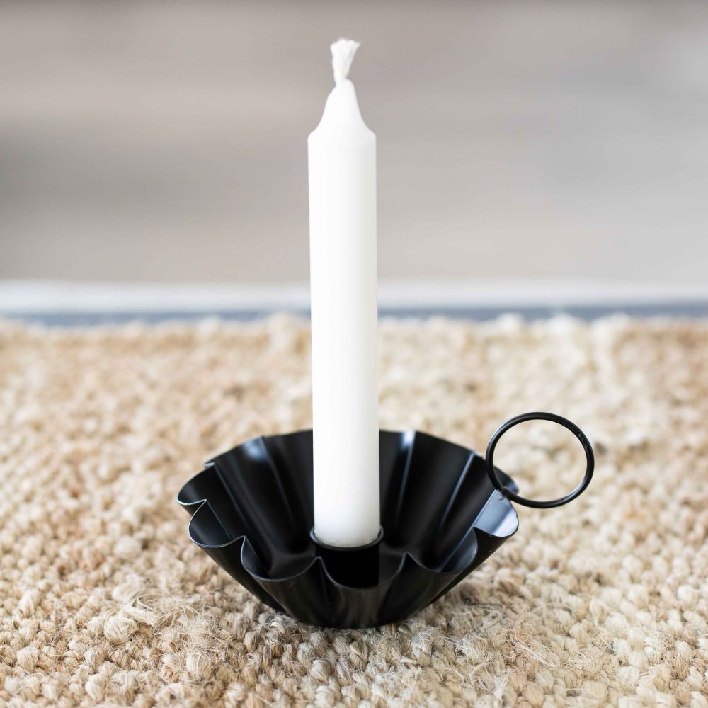 Black Iron Sampat Candle Holder | 6x3x5