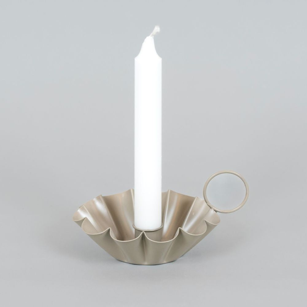Iron Sampat Candle Holder - Tan