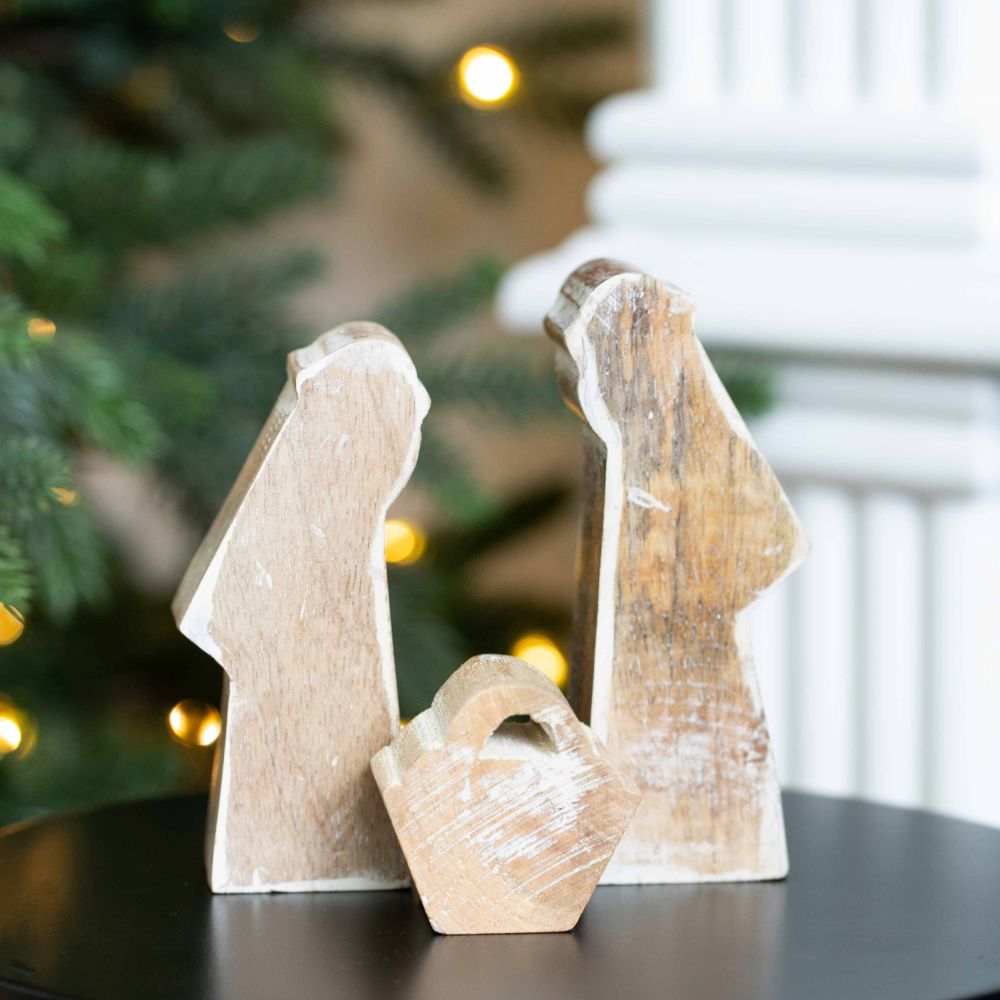 Nativity Wood Cutout Set of 3