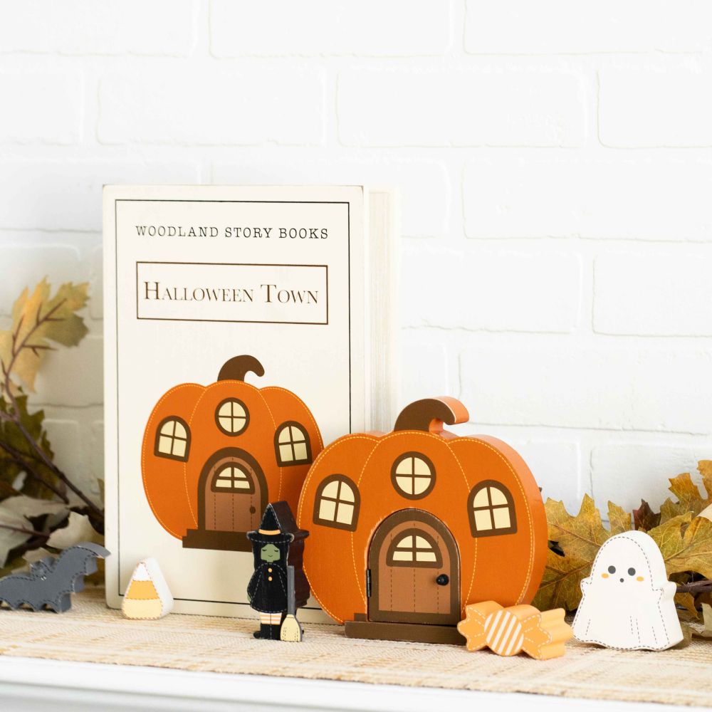 Halloween Town Wooden Storybook Decor Set