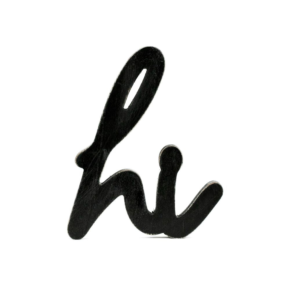 HI Wood Cutout - Black Rustic Home Accent