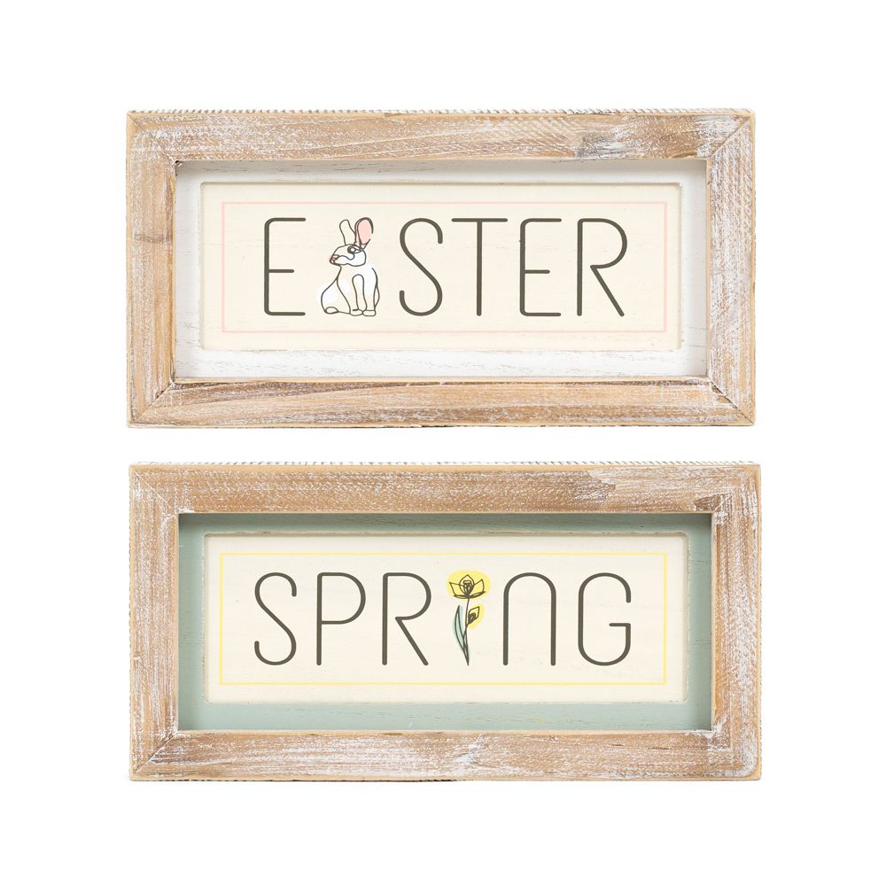 10" Reversible Spring/Easter Wooden Decorative Sign