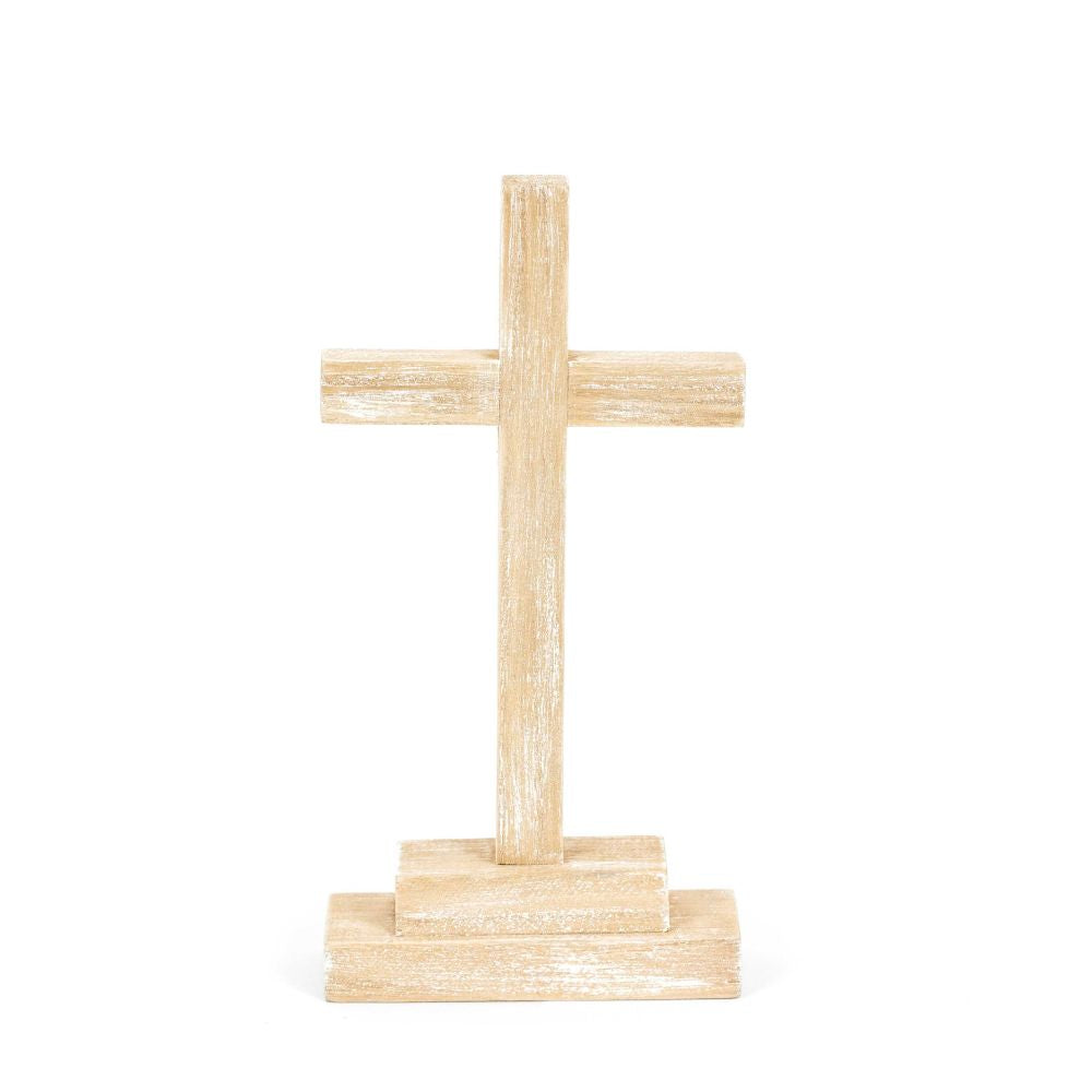 5x10 Natural Wood Cross Decor Stand