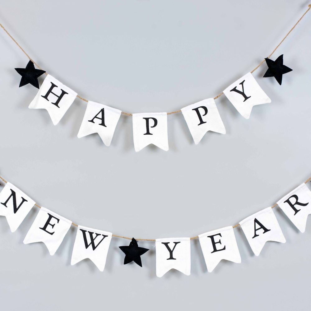 Happy New Year Garland Set of 2