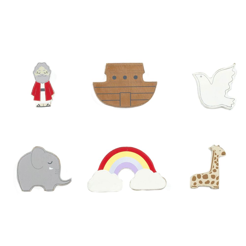 Noahs Ark Wood Shapes Set of 6