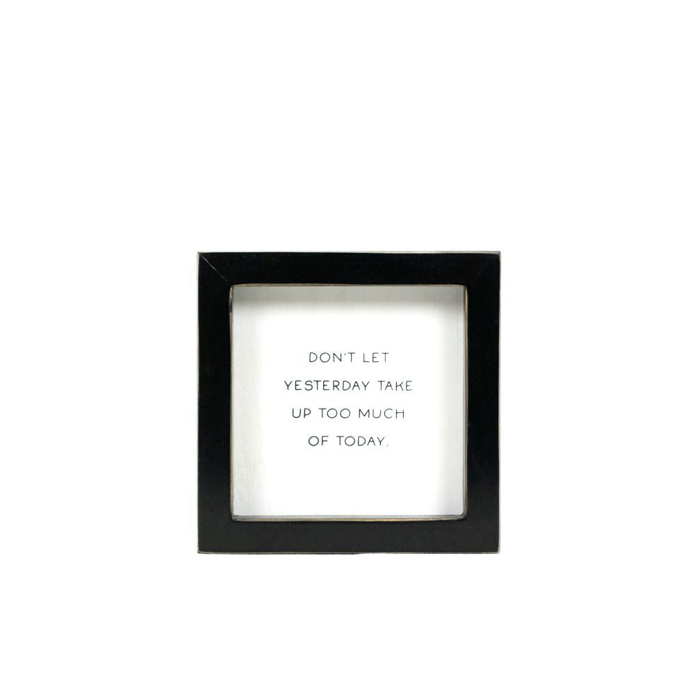 TODAY Scripty Wood Sign - White & Black Inspirational Decor