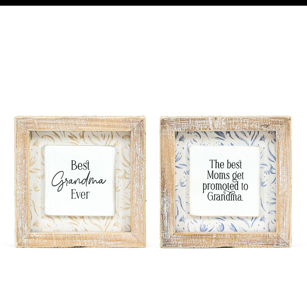 5x5 Reversible Wood Sign - Moms & Grandmas
