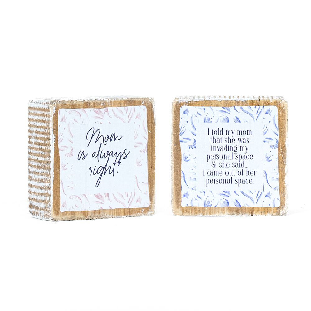 3x3 Reversible Wood Frame Sign - Mothers Day Collection