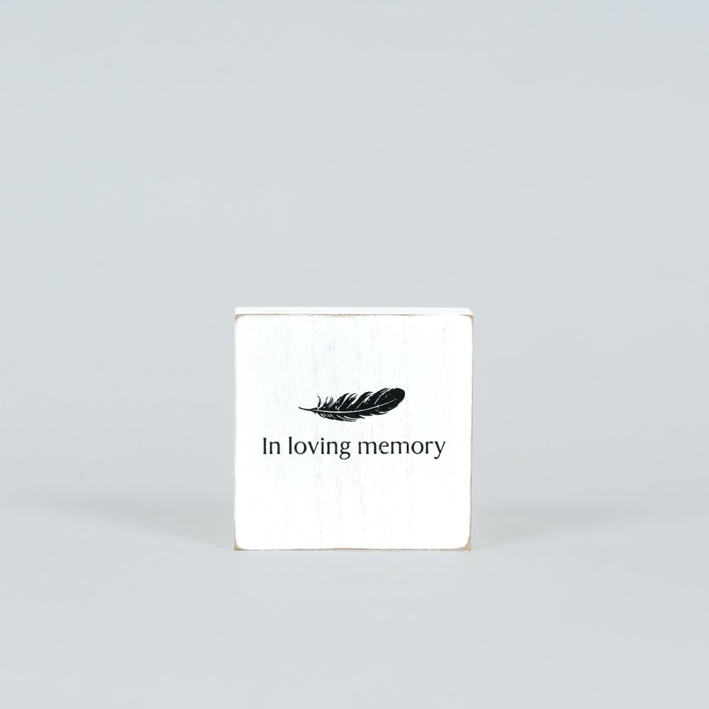 In Loving Memory Wood Block - Remembrance Tribute