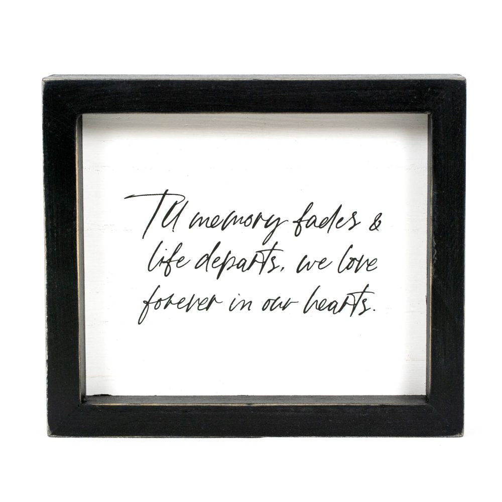 Remember When Wood Frame Sign - Forever Love Memory Keepsake