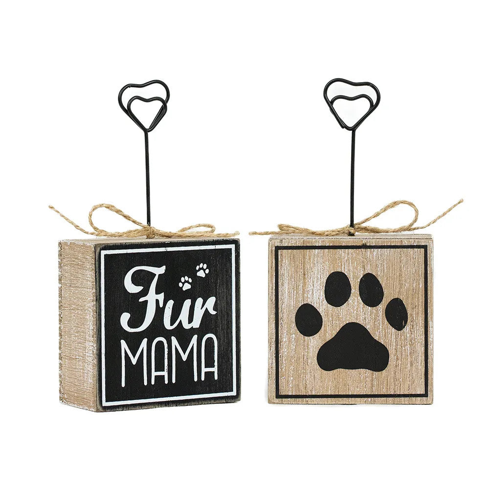 Fur Mama Wood Photo Block - Multicolor