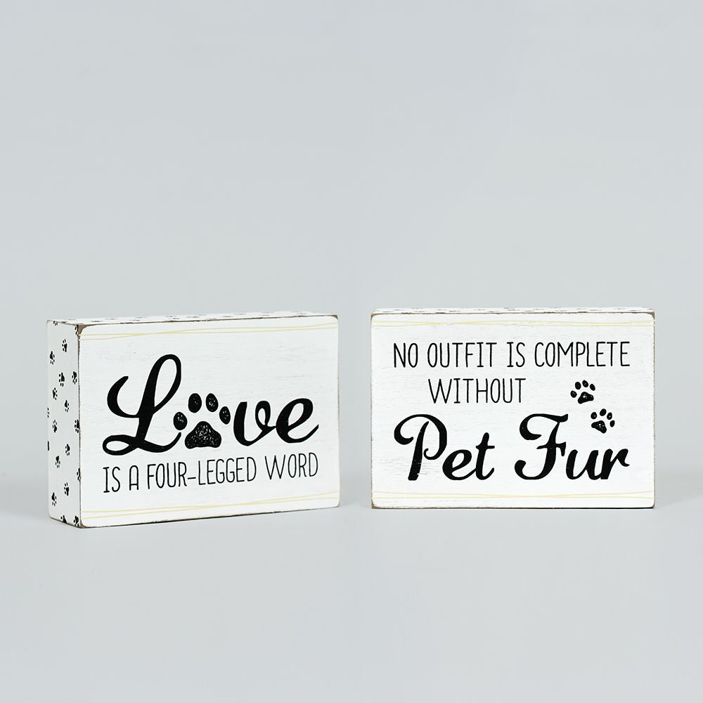Love/Fur Reversible Wood Frame Sign