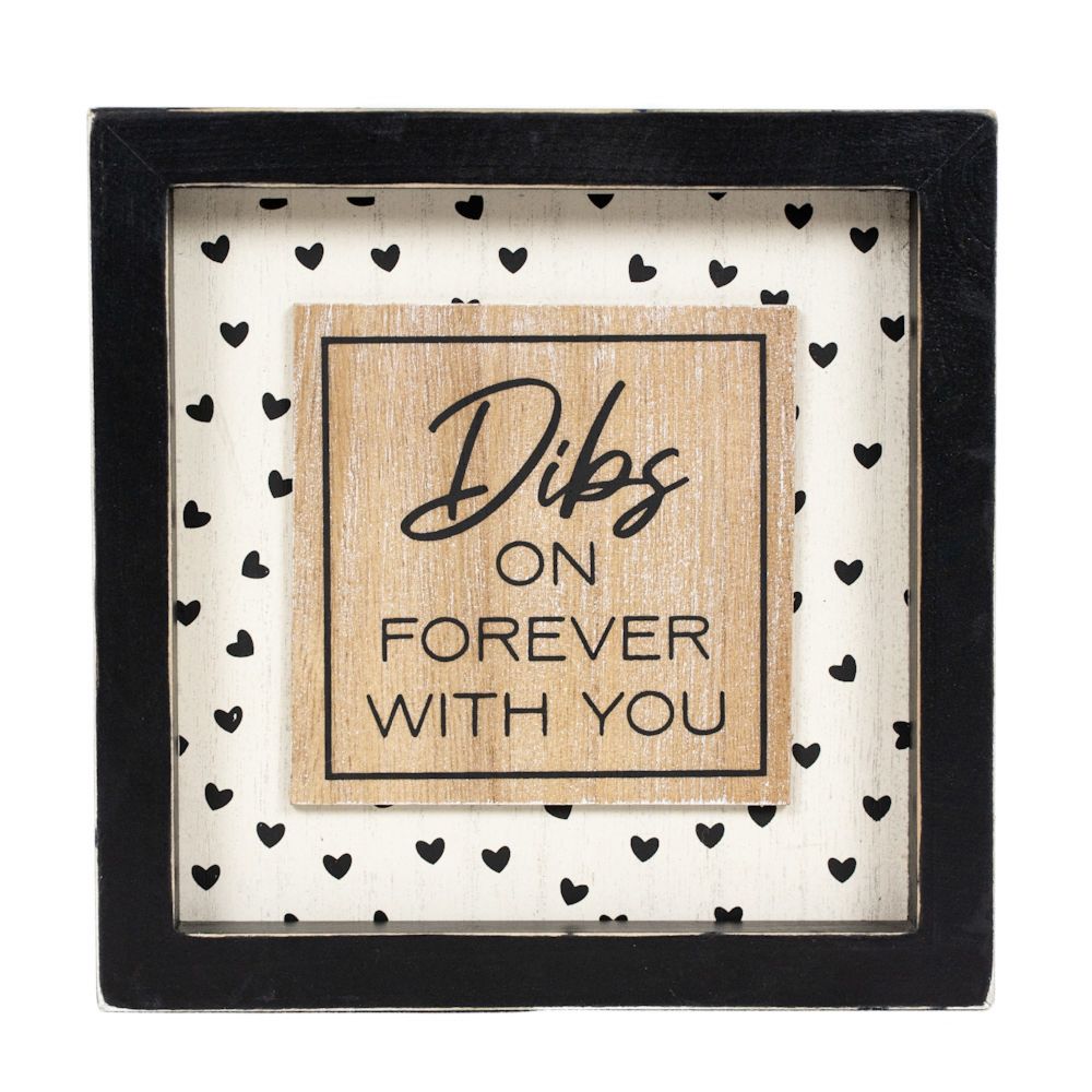 7x7 Reversible Wood Sign - Dibs/Hello