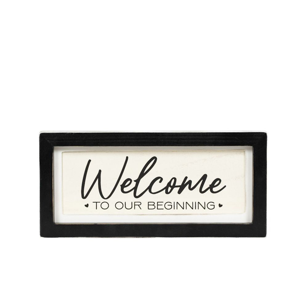 13" Reversible Wood Sign - Welcome/Lived