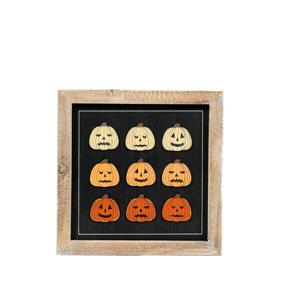 10x10 Reversible Pumpkin Wood Sign