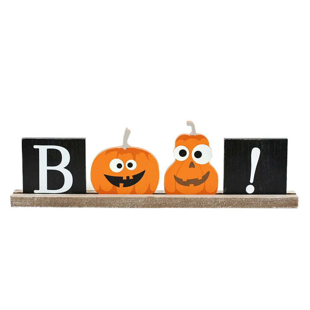 Halloween Wood Ledgie Kit - Multicolor Pumpkins & Sweets