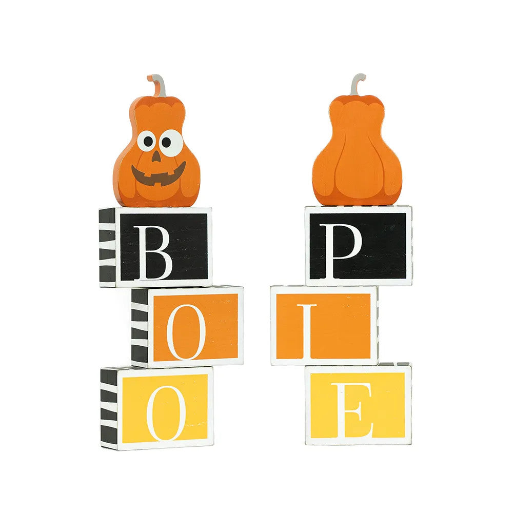Reversible Wood Block - Halloween/Pie Decoration