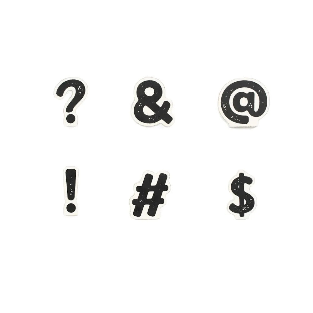 Wood Letterboard Symbol Shapes - Set of 6