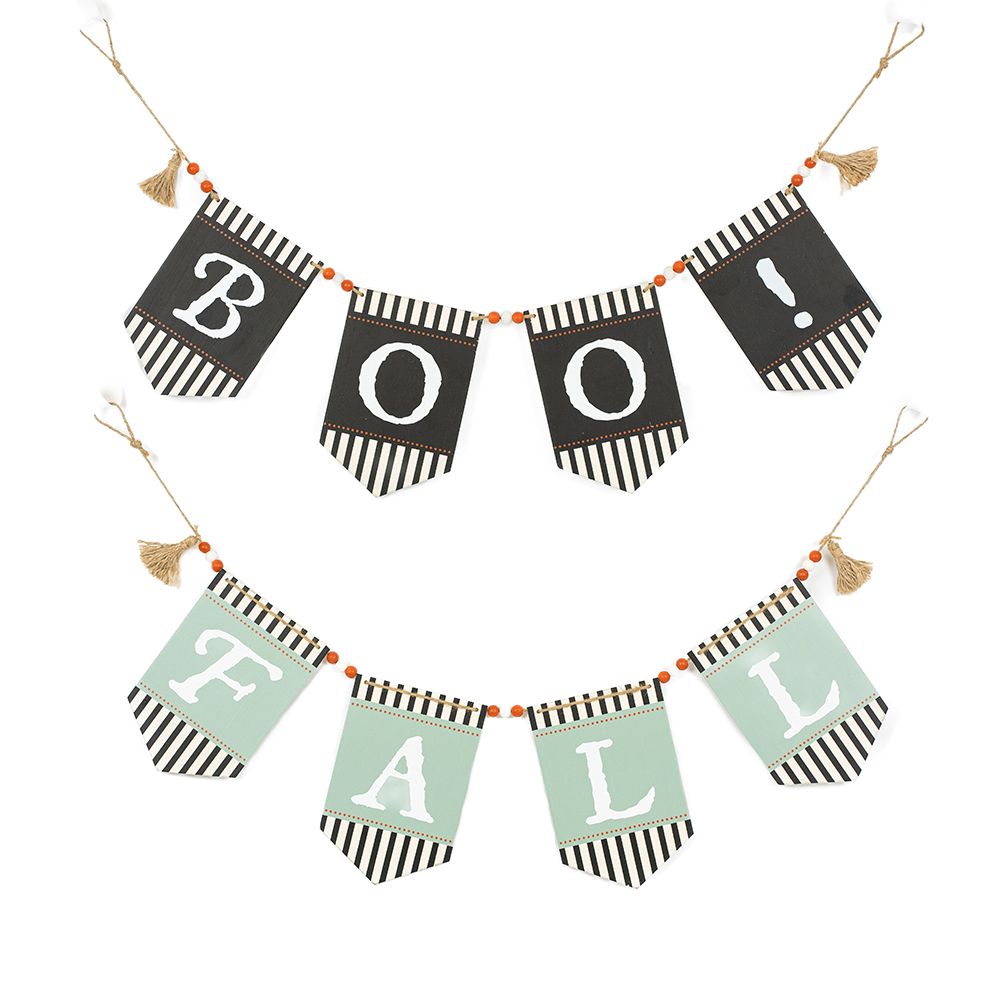 Halloween Beaded Wood Swag - Sweet & Spooky