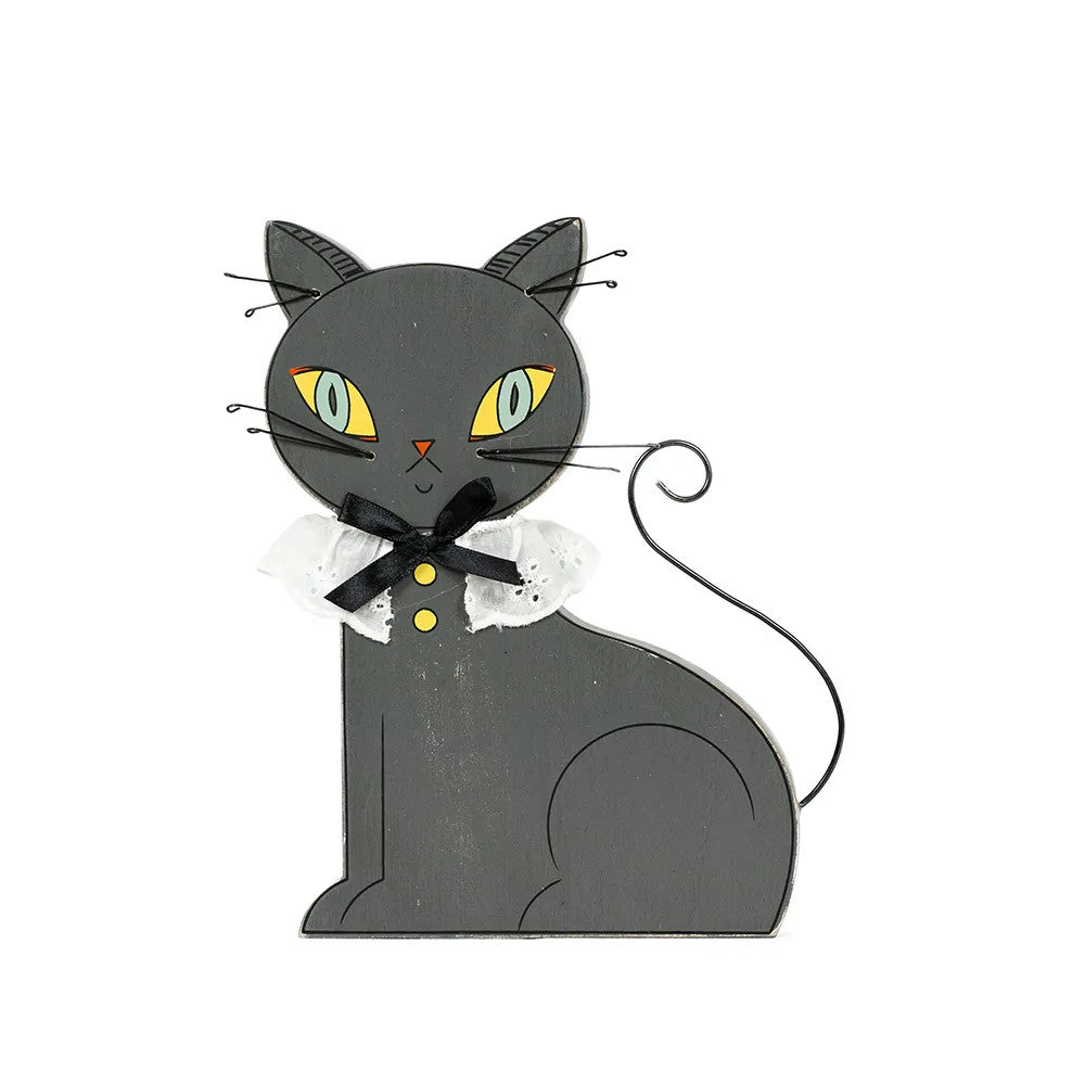 8x9 Reversible Cat Wood Shape - Sweet & Spooky Collection