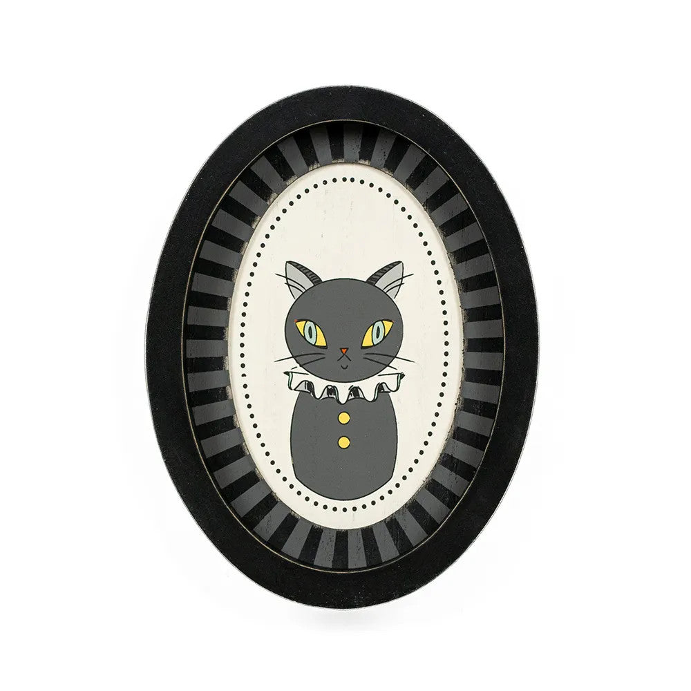 Halloween Cat Wood Frame Sign - Sweet & Spooky Collection
