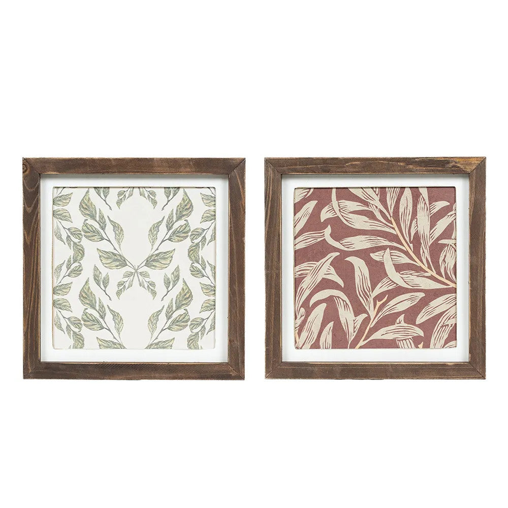 10x10 Reversible Botanical Wood Frame Sign