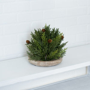 Arborvitae Half Orb Decorative Accent