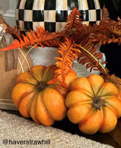 Set of 2 Ombre Foam Pumpkins - Orange & Bronze