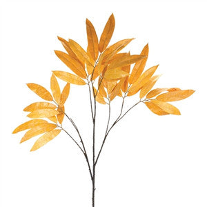 36" Faux Leaf Spray in Orange and Brown