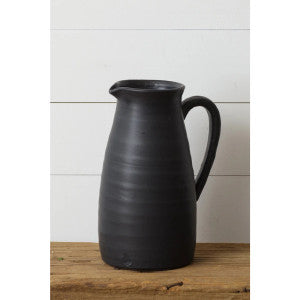 Large Black Matte Pitcher