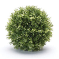 7" Faux Greenery Orb Decor