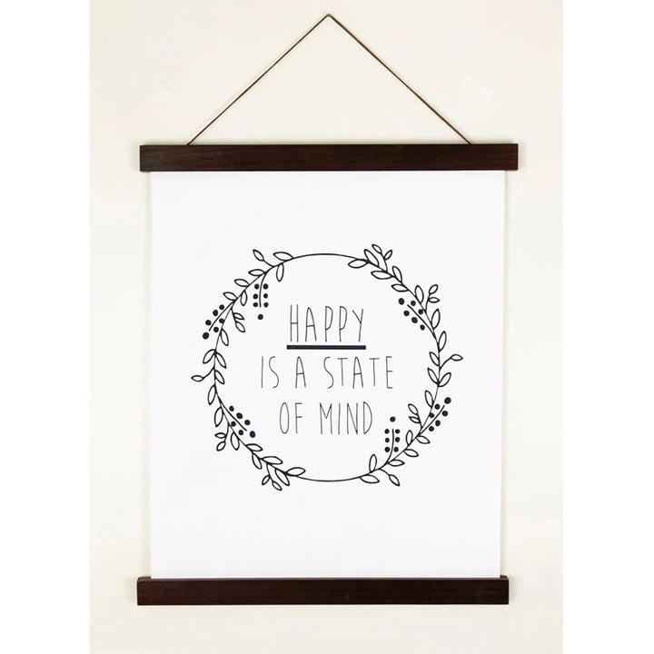 Click Sticks- 17" Dark STain set 3 prints Be Happy, Believe, Happy