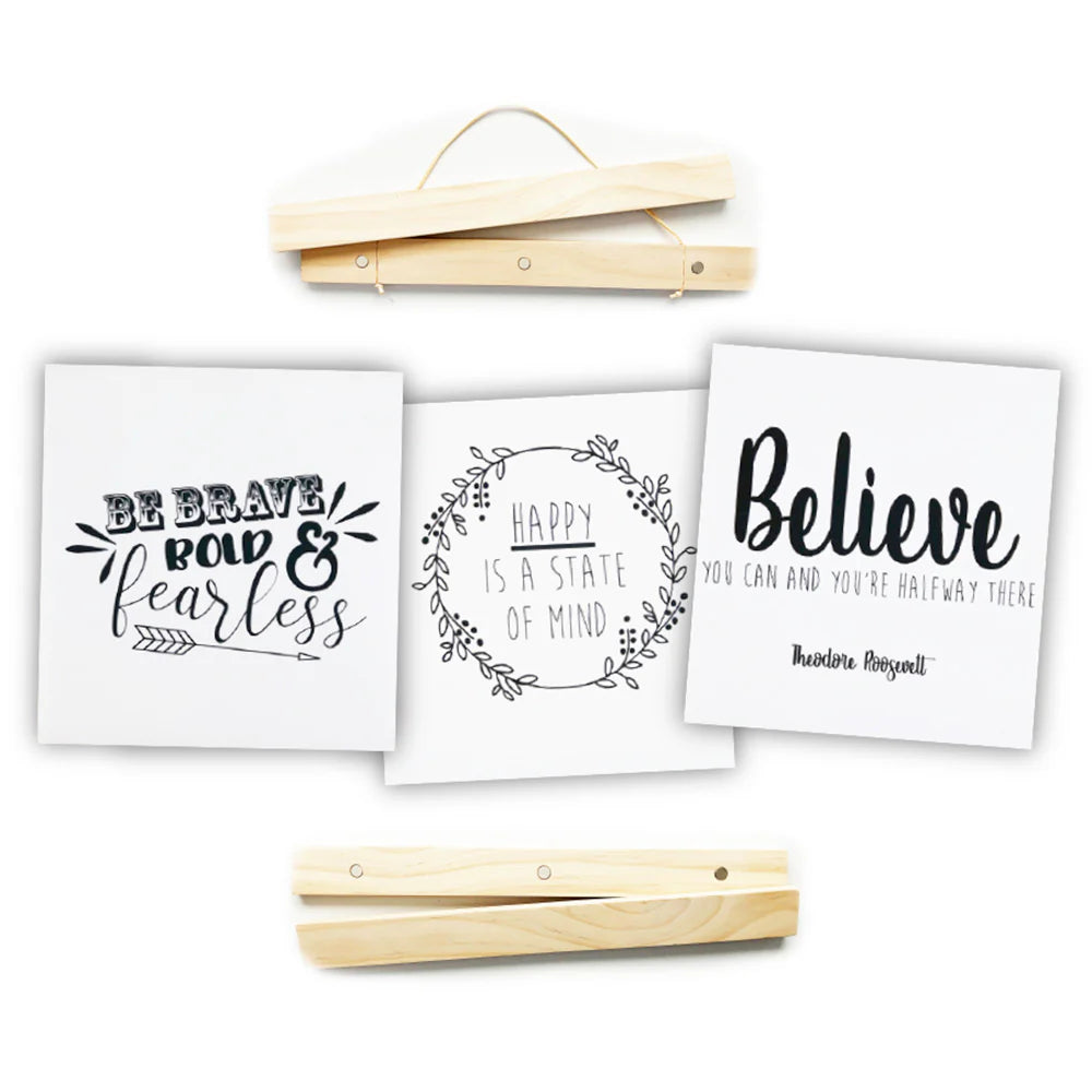 Click Sticks 17" Natural Set Be Brave, Believe, Be Happy