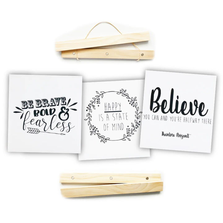 Click Sticks 17" Natural Set Be Brave, Believe, Be Happy