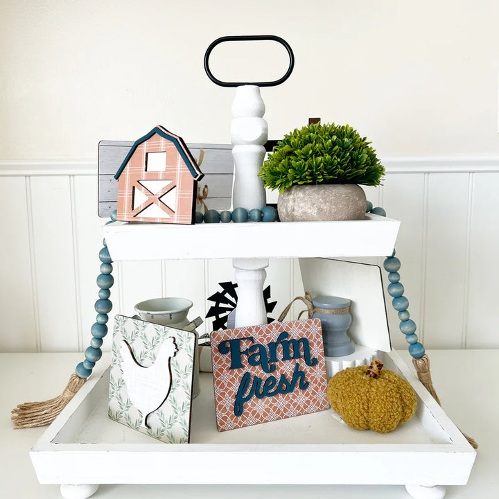 Tiered Tray Set - Farm Fresh