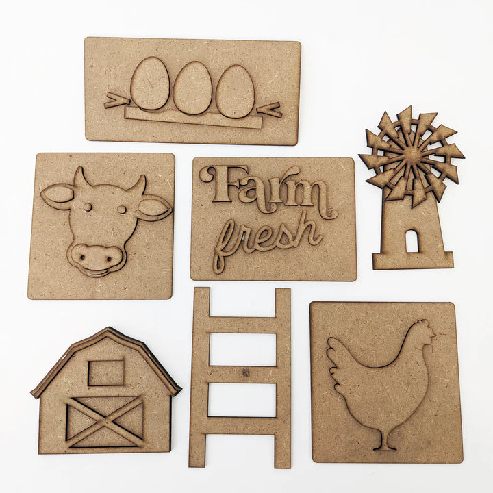 Tiered Tray Set - Farm Fresh