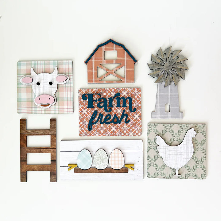 Tiered Tray Set - Farm Fresh
