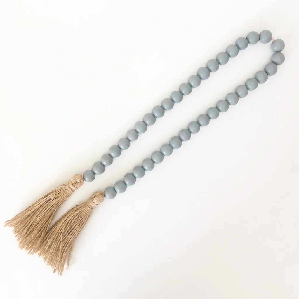 Wood Beads - Slate Grey