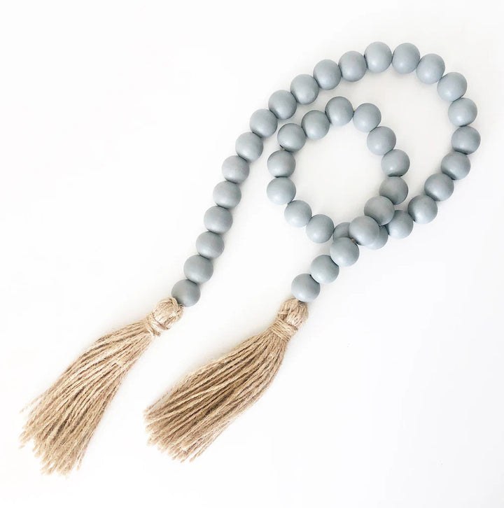 Wood Beads - Slate Grey