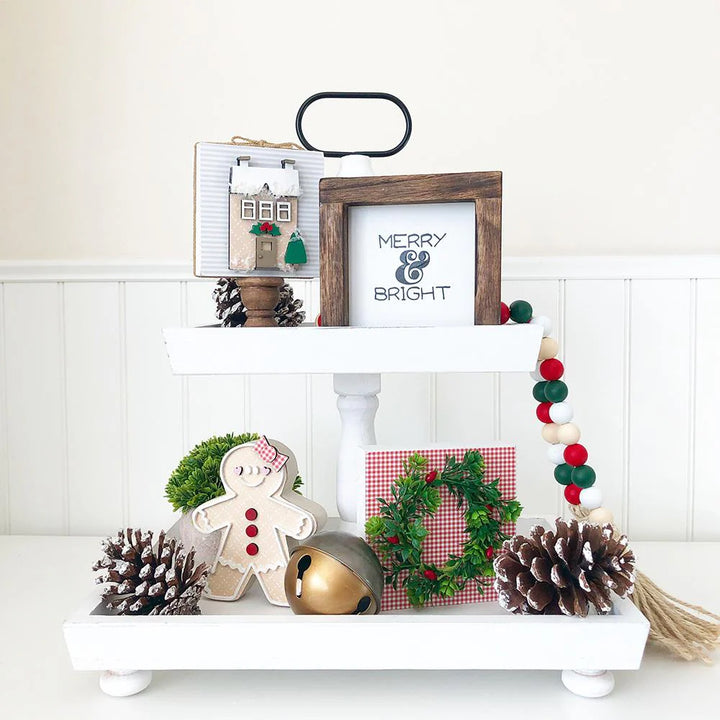Frosted Pine Cones-Tray Decor
