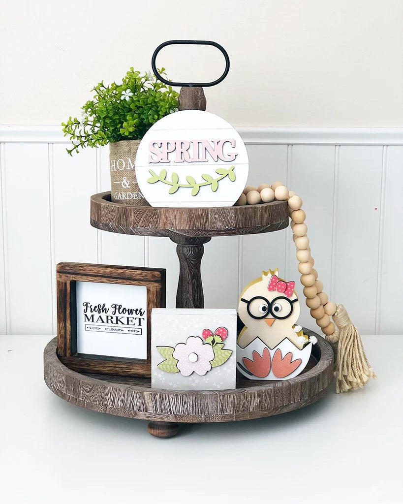 Home & Garden Burlap Bag & Spring Flowers