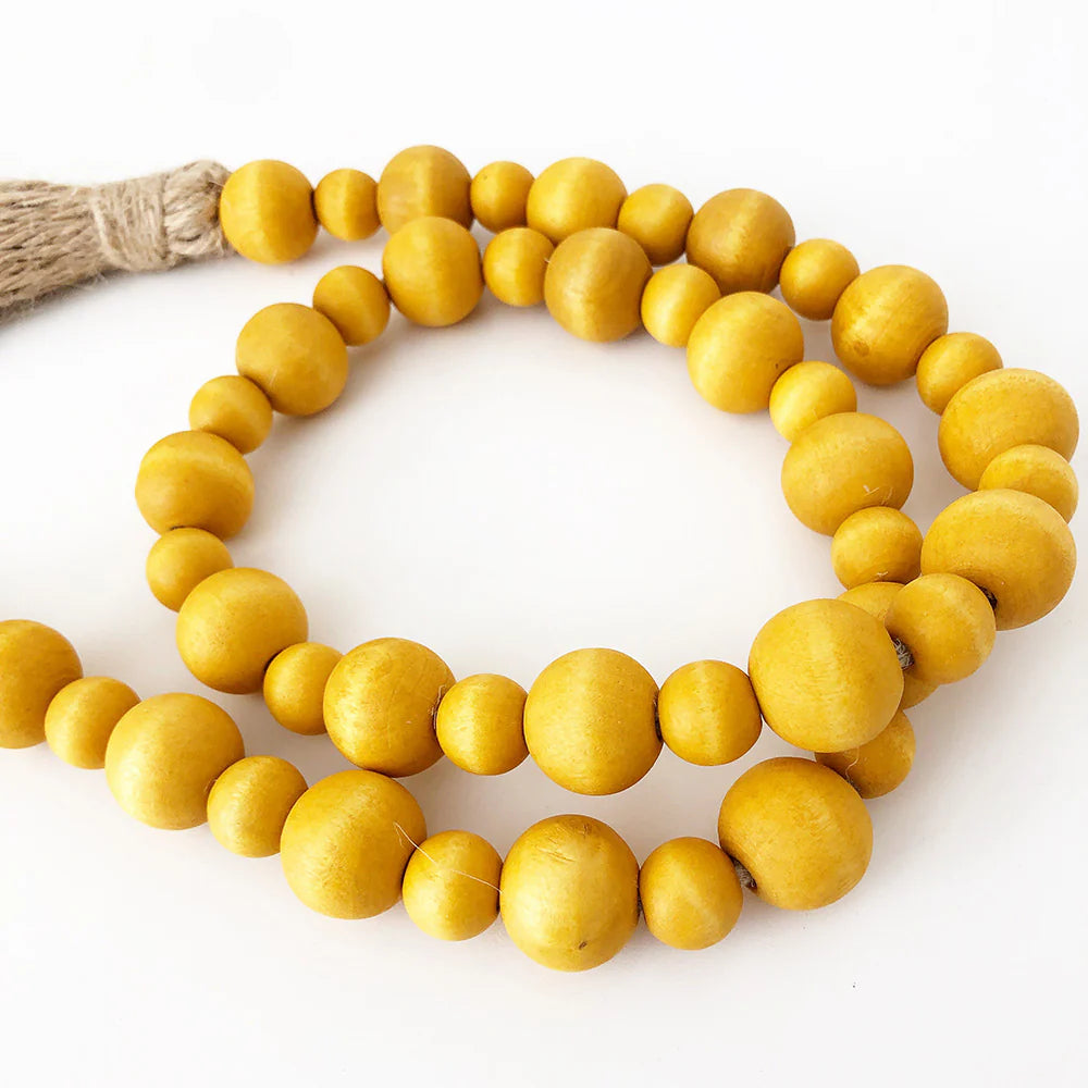 Wood Beads - Touch of Yellow