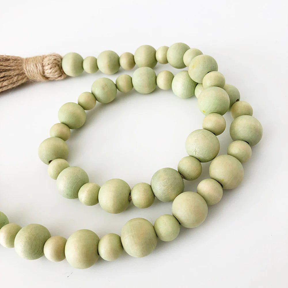 Wood Beads - Sea Foam