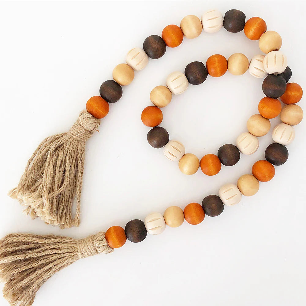Wood Beads - Pumpkin & Fall Colors