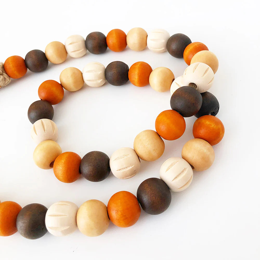 Wood Beads - Pumpkin & Fall Colors